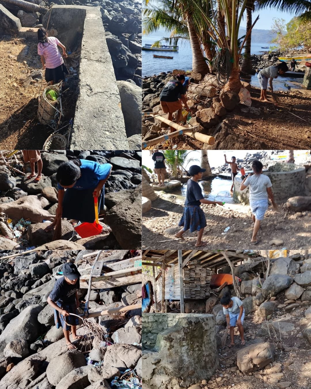 Mahasiswa KBPM Bersihkan Area Pantai dan Sumber Air Sumur di Desa Maru
