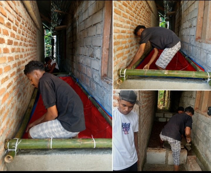 Mahasiswa KBPM Desa Kopidil Melakukan Pembuatan Bak Penampung Ikan Lele