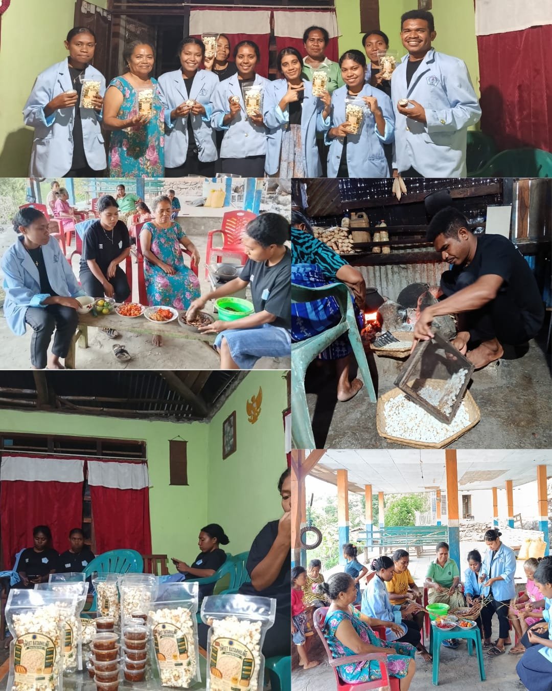 Mahasiswa KBPM Bersama Tim PKK dan Masyarakat Melaksanakan Pembuatan Produk Hasil Akhir