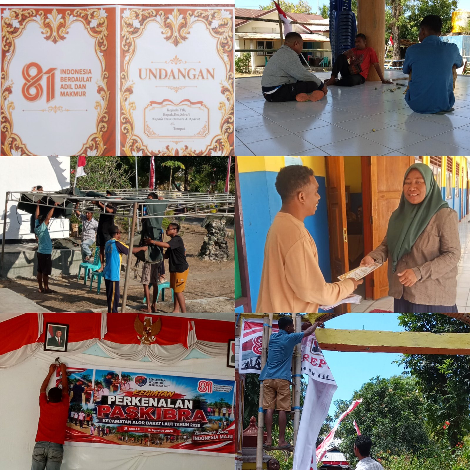Mahasiswa KBPM, Bersama Staf Kecamatan Alor Barat Laut dan Kelurahan Adang Melaksanakan Kegiatan Dalam Menyambut  HUT Kemerdekaan RI ke-81 Tahun