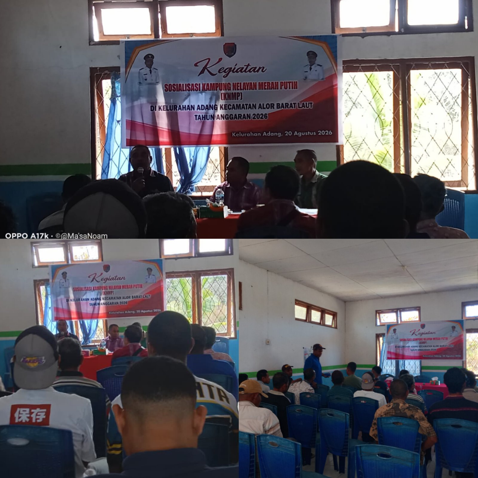 SOSIALISASI PROGRAM KAMPUNG NELAYAN MERA PUTI SINERGI DINAS PERIKANAN, MASYARAKAT, APARAT KELURAHAN DAN MAHASISWA KBPM DI KELURAHAN ADANG