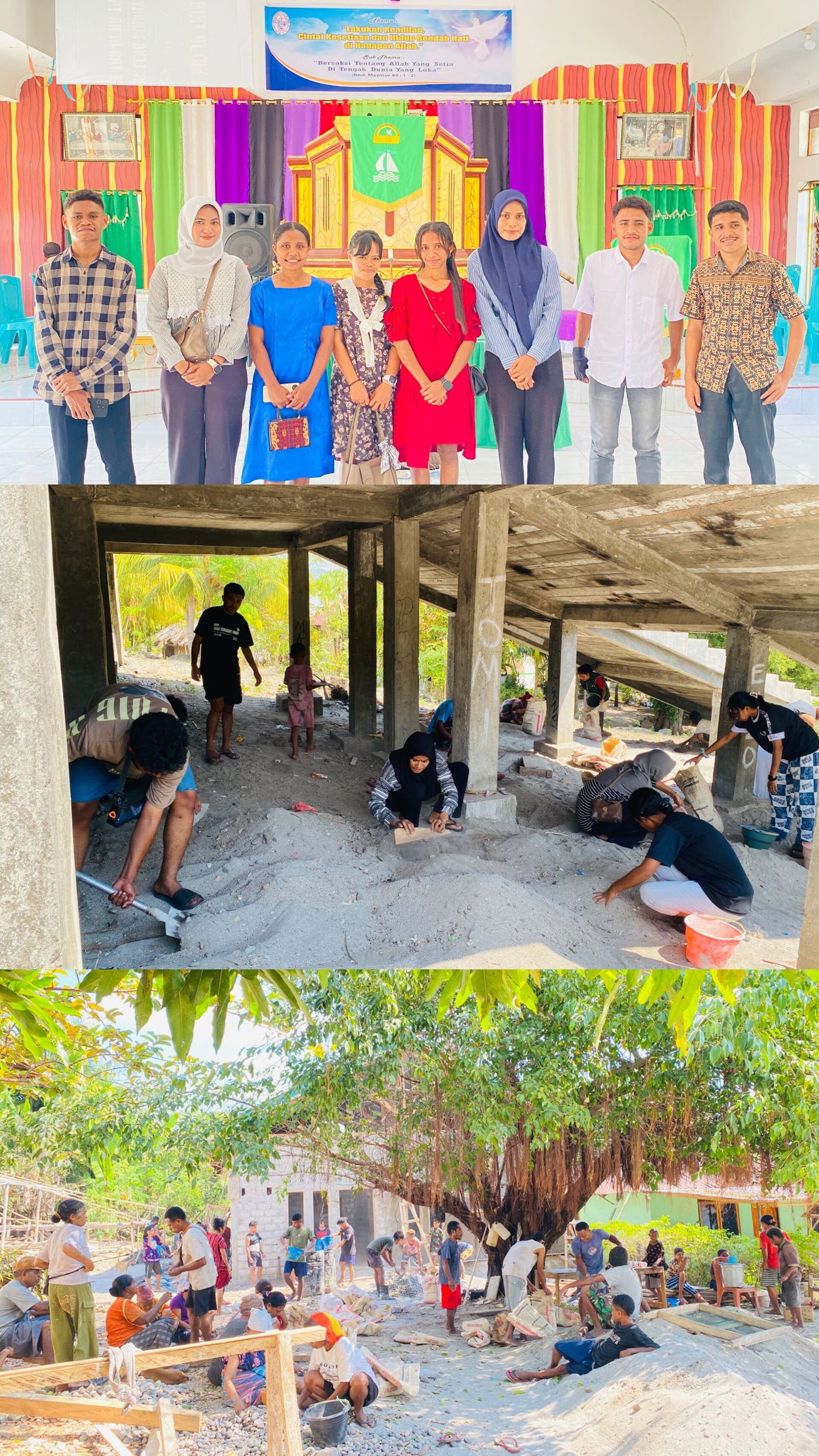 Kegiatan Gotong Royong Pembangunan Rumah Pastori