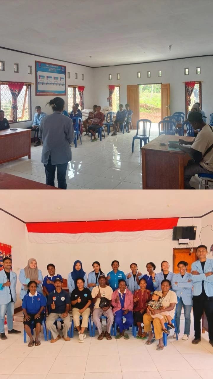 Evaluasi Program dan Diskusi Potensi Desa Bersama Pemerintah Desa, DPL, dan Mahasiswa KBPM di Desa Kamaifui.