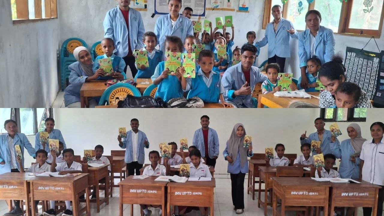 Mahasiswa KBPM Padang Alang Berikan Bantuan Buku, Semangatkan Minat Baca Anak Sekolah.