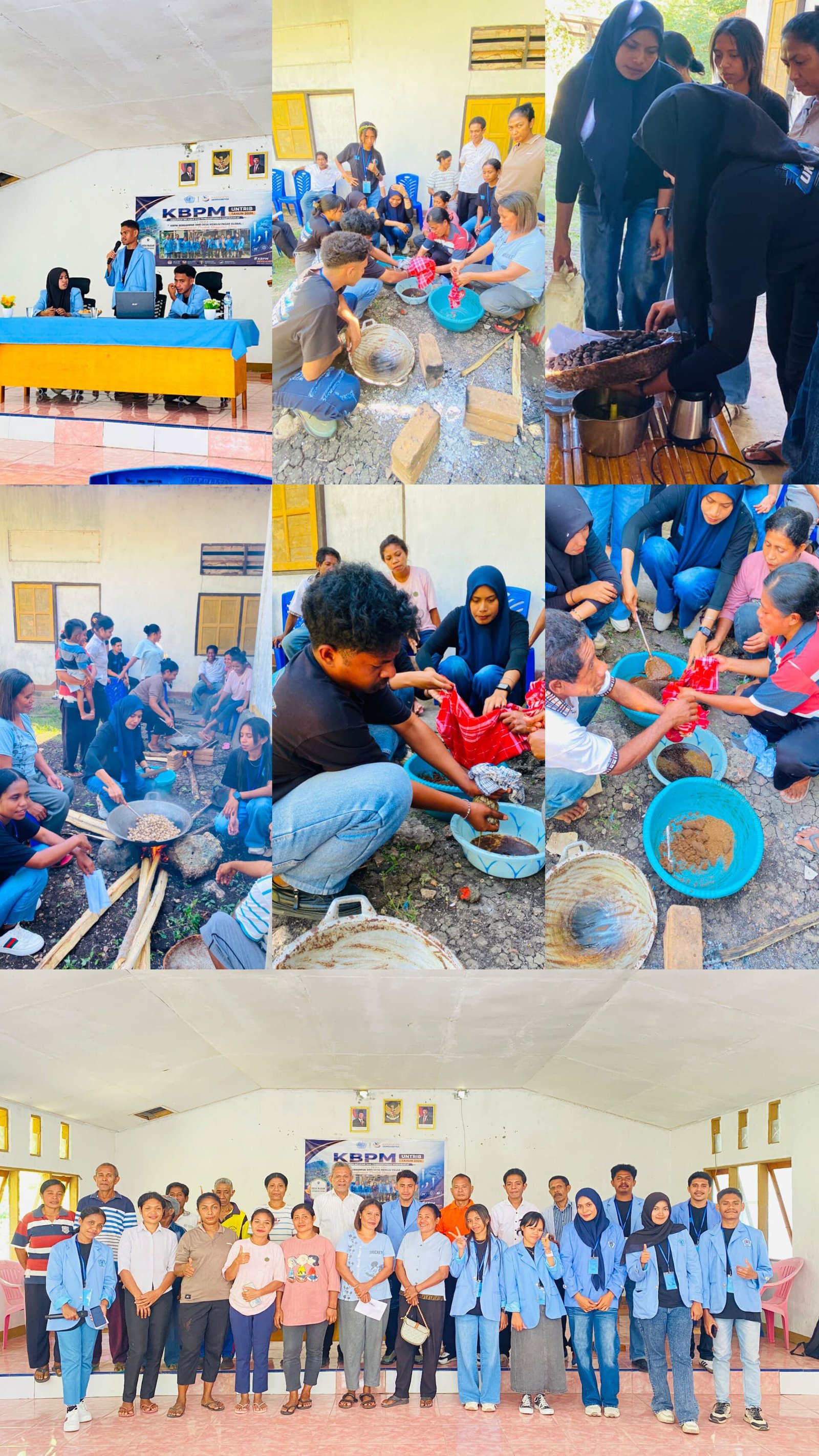 MAHASISWA KBPM BERSAMA PEMERINTAH DAN MASYARAKAT  DESA MADAR MELAKUKAN PELATIHAN MINYAK KEMIRI BAKAR