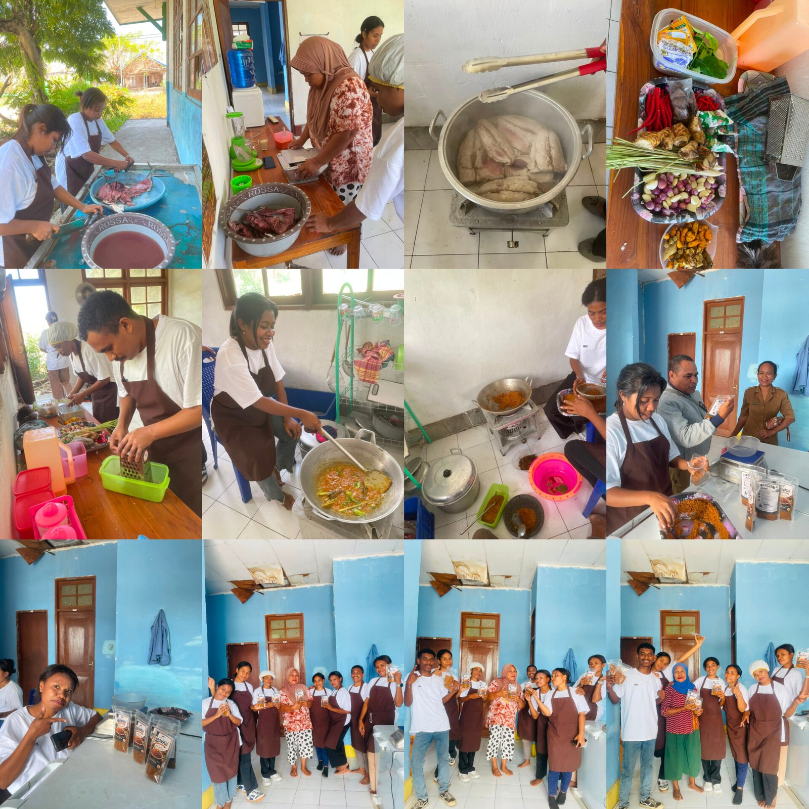 MAHASISWA KBPM KELURAHAN ADANG MELAKSANAKAN PELATIHAN PRODUK ABON IKAN