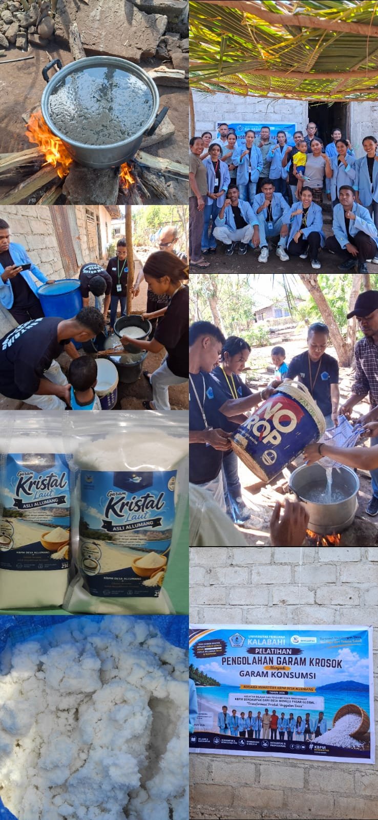 Dari Potensi Lokal Menuju Peluang Ekonomi: Mahasiswa KBPM UNTRIB Gelar Pelatihan Pengolahan Garam